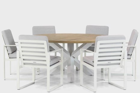 Santika Zaga/Wellington 160 cm dining tuinset 7-delig