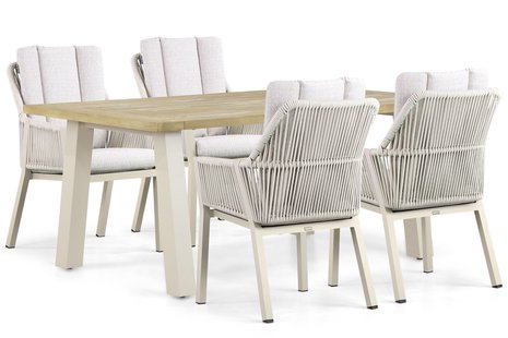 Lifestyle Verona/Glasgow 180 cm dining tuinset 5-delig