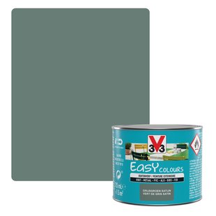 V33 Decoratieve Verf Easy Colours Grijsgroen Zijdeglans 0,125l