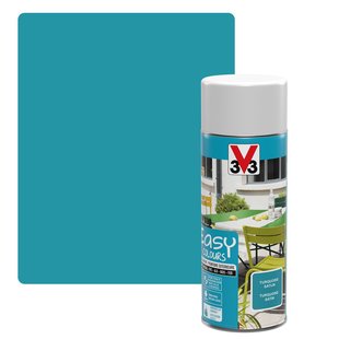 V33 Buitenverf Spuitbus Easy Colours Blauw Turquoise 400ml