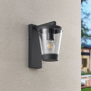 Trio Lighting Buitenwandlamp CAVADO, antraciet, hoogte 28 cm, IP44