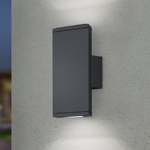 Trio Lighting LED buiten wandlamp COLORADO antraciet Hoogte 20 cm Metaal IP54