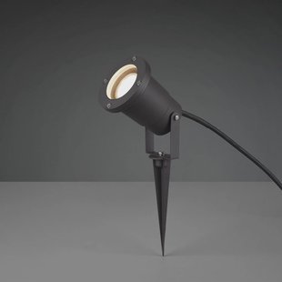 Trio Lighting Prikspot UBANGI, antraciet, metaal, IP65, GU10