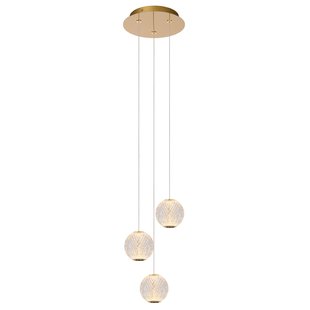 Lucide Hanglamp Cintra - Messing - Kristaleffect - 25cm - 3x4,7w