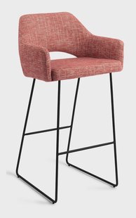 Jesper Home Barkruk 'Yanai' Slide Black, kleur Berry Bars (zithoogte 75cm)