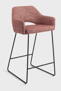 Jesper Home Barstoel 'Yanai' Slide Black, kleur Berry Bars (zithoogte 65cm)