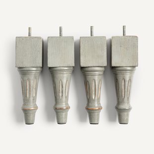 Set van 4 gesculpteerde poten voor bedbodem