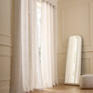 Gordijn in gewassen linnen met oogjes, Private