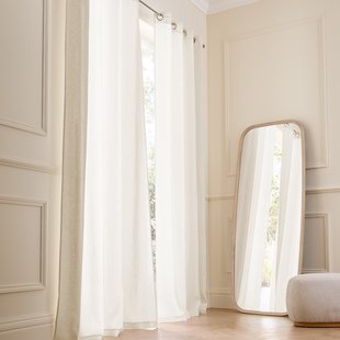 Gordijn in gewassen linnen met oogjes, Private