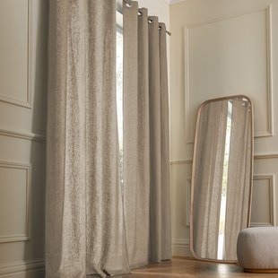 Gordijn in gewassen linnen met oogjes, Private