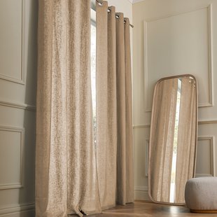 Gordijn in gewassen linnen met oogjes, Private