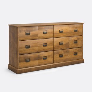 Ladekast, massief dennenhout, 6 lades, Lindley