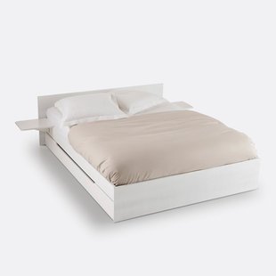 Bed met lattenbodem, lade en legplanken, Crawley