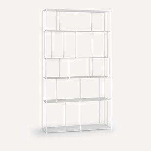 Boekenrek in staal Parallel, grote breedte