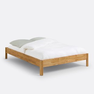 Bed in massief eik met lattenbodem, Zulda
