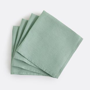 Set van 4 servetten van gewassen linnen Victorine