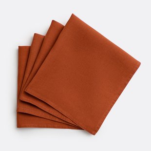 Set van 4 servetten van gewassen linnen Victorine