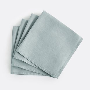 Set van 4 servetten van gewassen linnen Victorine