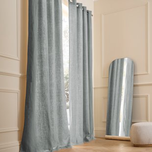 Gordijn in gewassen linnen met voering, met oogjes, Private