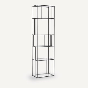 Boekenrek Parallel in staal en glas