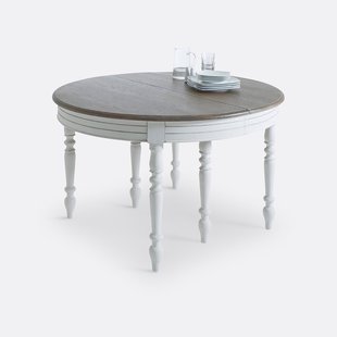 Uitschuifbare eettafel, den en eikenfineer, 4 tot 12 personen, EULALI