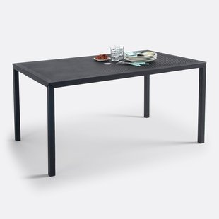 Rechthoekige tuintafel in geperforeerd staal metaal, Choe