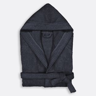 Badjas met kap in bouclette badstof 450 g/m2, Haxel