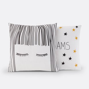 Kussensloop in zuiver katoen, Fringe