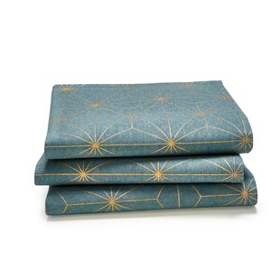 Set van 3 bedrukte servetten, Nordic Star