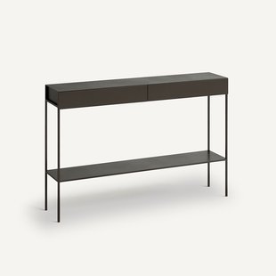 Wandtafel dubbel plateau, staal, used effect, Fébée