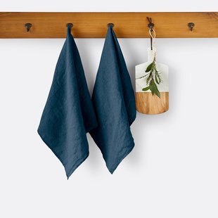 Set van 2 theedoeken in gewassen linnen Victorine