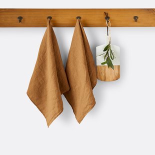 Set van 2 theedoeken in gewassen linnen Victorine