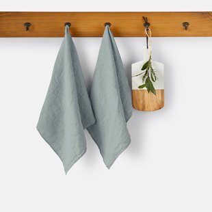 Set van 2 theedoeken in gewassen linnen Victorine