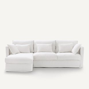 Hoekbank, omvormbaar, gekreukt linnen, Camille