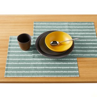 Set van 2 placemats in gecoat katoen Irun