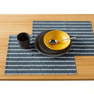Set van 2 placemats in gecoat katoen Irun