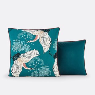 Kussensloop in perkalkatoen Grues Bleu