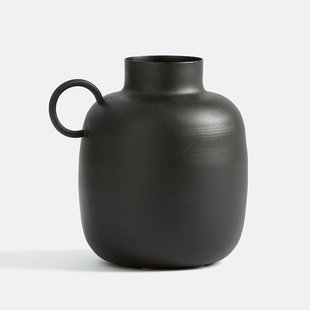 Bolvormige vaas in metaal H17 cm, Anaïa