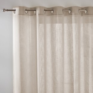 Glasgordijn, grote breedte, met oogjes, Nyong