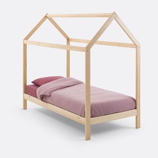 Caban bed in massief dennenhout, Archi