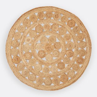 Rond vloerkleed in jute, Aftas