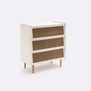 Rieten ladekast met 3 lades, Kaya
