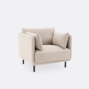 Fauteuil, getextureerde stof, Victor