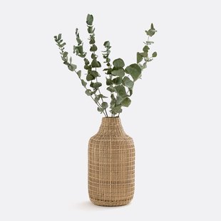 Decoratieve vaas in bamboe H32 cm Plooming