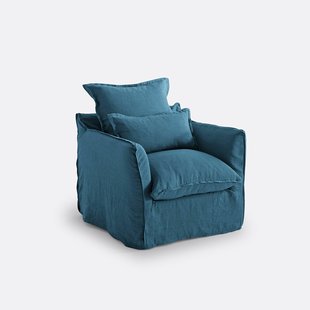 Fauteuilhoes in linnen Odna