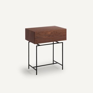 Nachtkastje in fineer notenhout, Oreko