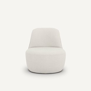 Draaifauteuil in polyester bouclé, Rosebury