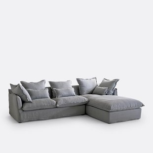 Hoes in linnen voor hoekbank Odna