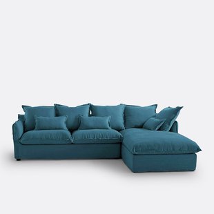 Hoes in linnen voor hoekbank Odna