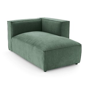 Modulaire longchair in getextureerd fluweel, Seven